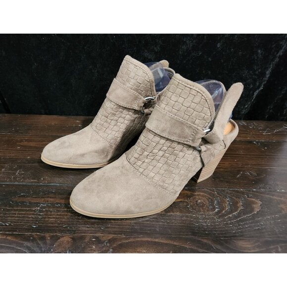 EUC Universal Thread Taupe Woven Slingback Heeled Mules/Sz. 10 - Picture 1 of 9